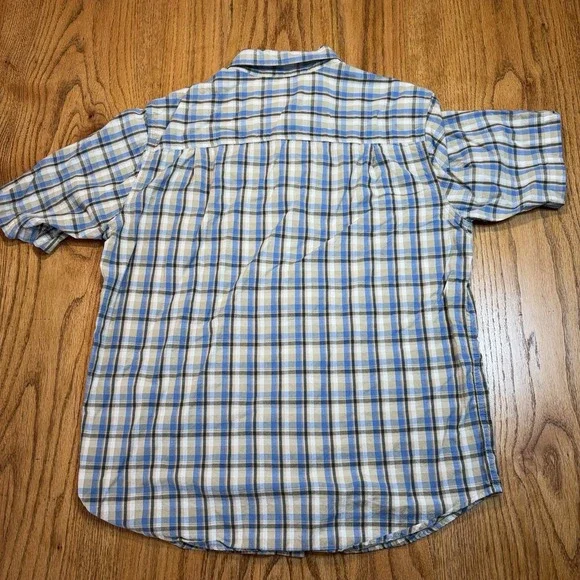 Lot of 3 Woolrich Short Sleeve Button Up Shirts Men's Large Heather Gray Plaid - Picture 11 of 11